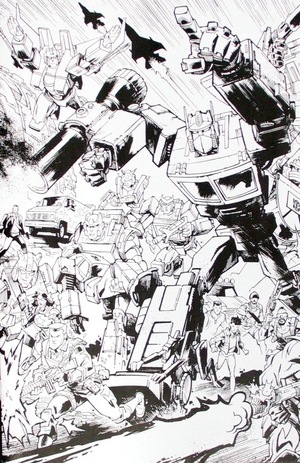 [Transformers (series 4) #9 (Cover G - Jason Howard Connecting B&W Energon Universe Anniversary Variant)]