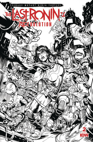 [TMNT: The Last Ronin II: Re-Evolution #2 (Cover F - Escorza Brothers B&W Incentive)]