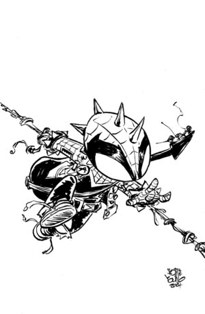 [Amazing Spider-Man (series 6) No. 52 (Cover K - Skottie Young Big Marvel B&W Full Art Incentive)]