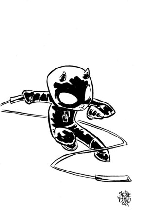 [Daredevil (series 8) No. 10 (Cover J - Skottie Young Big Marvel B&W Full Art Incentive)]