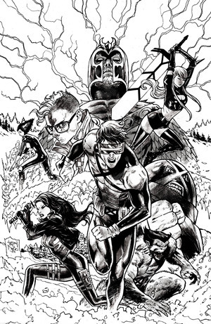 [X-Men (series 7) No. 1 (1st printing, Cover L - Tony Daniel SDCC 2024 Previews Exclusive B&W Variant)]