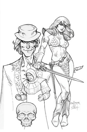 [Red Sonja: Death and the Devil #1 (Cover O - Joseph Michael Linsner Full Art Line Art Incentive)]