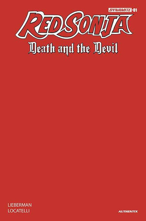 [Red Sonja: Death and the Devil #1 (Cover T - Red Blank Authentix)]