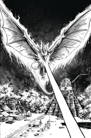 [Godzilla: Here There Be Dragons II: Sons of Giants #4 (Cover C - Gavin Smith B&W Full Art Incentive)]