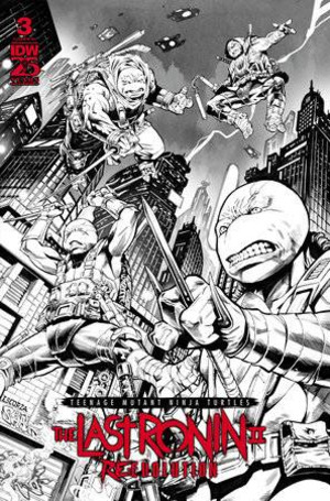 [TMNT: The Last Ronin II: Re-Evolution #3 (Cover F - Escorzas Brothers B&W Incentive)]