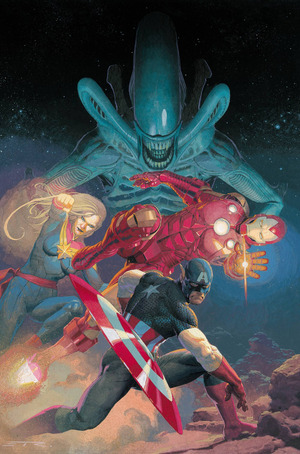 [Aliens vs. Avengers No. 1 (2nd printing, Cover J - Esad Ribic Full Art Incentive)]