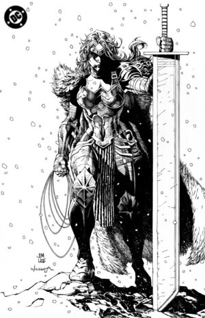 [Absolute Wonder Woman 1 (1st printing, Cover H - Jim Lee B&W Full Art Incentive)]