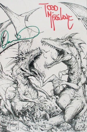 [Knights vs. Samurai #1 (Cover B - Todd McFarlane B&W Signed Full Art Incentive)]