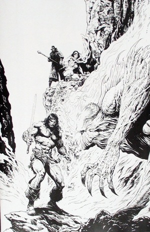 [Conan: Battle of the Black Stone #3 (Cover D - Liam Sharp Full Art B&W)]