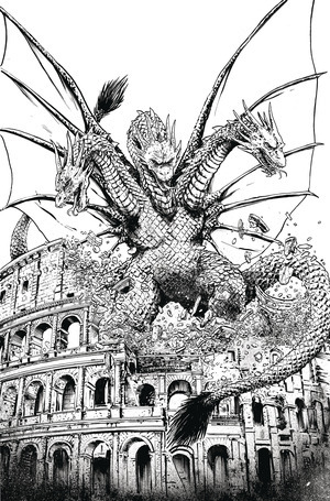 [Godzilla: Here There Be Dragons II: Sons of Giants #5 (Cover C - Gavin Smith B&W Full Art Incentive)]