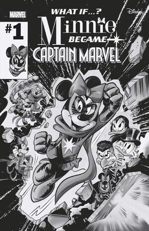 [What If...? - Minnie Became Captain Marvel No. 1 (Cover K - Giada Perissinotto B&W Incentive)]