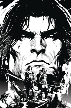 [Conan: Battle of the Black Stone #4 (Cover D - Mike Deodato B&W)]