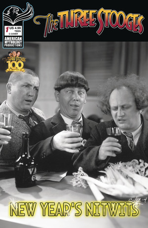 [Three Stooges - New Years Nitwits #1 (Cover C - B&W Photo)]