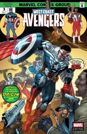 [West Coast Avengers (series 4) No. 3 (Cover B - Paco Diaz Captain America Sam Wilson Homage)]