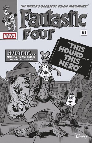 [Fantastic Four (series 7) No. 29 (Cover J - Paolo Mottura Disney What If...? B&W Incentive)]