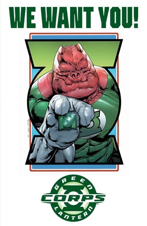 [Green Lantern Corps (series 4) 2 (Cover E - Fernando Pasarin & Oclair Albert Recruitment Poster Acetate Variant)]