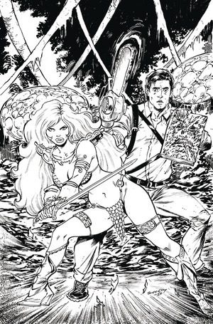[Red Sonja vs. the Army of Dead #1 (Cover O - Tim Seeley Full Art Line Art Incentive)]