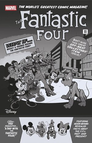 [Fantastic Four (series 7) No. 32 (Cover J - Emilio Urbano B&W Disney What If...? Fantastic Four Homage)]