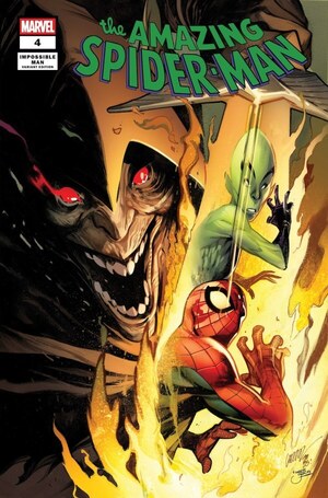 [Amazing Spider-Man (series 7) No. 4 (1st printing, Cover C - Pepe Larraz Impossible Man Pop-Up Variant)]