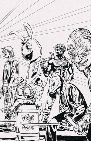 [Exquisite Corpses #1 (2nd printing, Cover B - Michael Walsh B&W Incentive w/ Playing Card)]