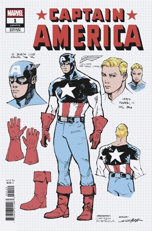 [Captain America (series 11) No. 1 (1st printing, Cover N - Valerio Schiti Character Design Incentive)]