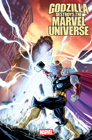 [Godzilla Destroys the Marvel Universe No. 1 (1st printing, Cover J - Pete Woods Incentive)]