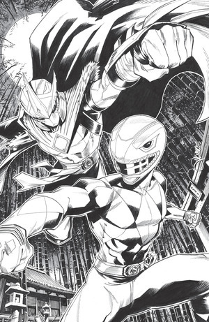 [Mighty Morphin Power Rangers / Teenage Mutant Ninja Turtles III #2 (Cover E - Alessio Zonno Full Art B&W Incentive)]