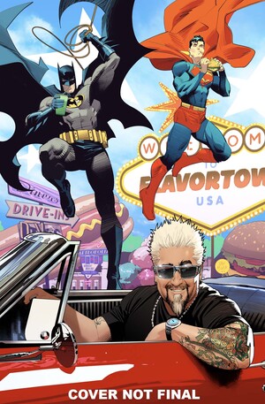 [BATMAN SUPERMAN WORLDS FINEST #37 CVR D DAN MORA GUY FIERI CAMEO CARD STOCK VAR]