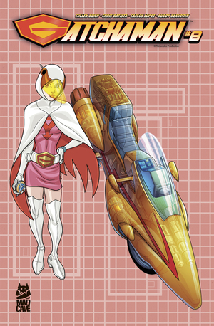 [GATCHAMAN #8 CVR B CHRIS BATISTA BLUEPRINT JUN AND G-3 VAR]