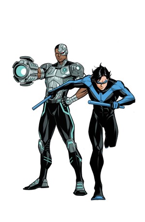 [NEW TITANS #33 CVR F SAMI BASRI CORNER BOX SPOT FOIL VAR]