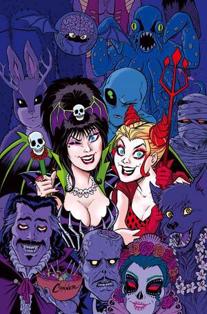 [HARLEY QUINN X ELVIRA #6 CVR G AMANDA CONNER PARTY LTD VIRGIN VAR]