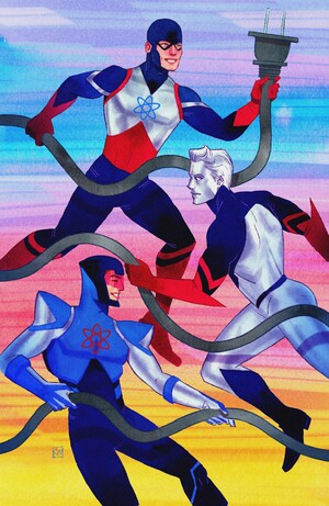 [JUSTICE LEAGUE THE ATOM PROJECT #4 (OF 6) CVR C KEVIN WADA CARD STOCK VAR]