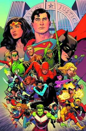 [JUSTICE LEAGUE UNLIMITED #9 CVR D TRAVIS MOORE CARD STOCK VAR (WE ARE YESTERDAY)]