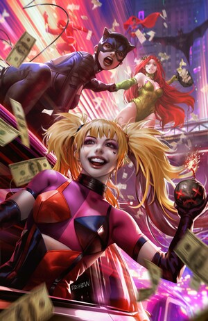 [JUSTICE LEAGUE UNLIMITED #9 CVR E DERRICK CHEW GOTHAM CITY SIRENS CARD STOCK VAR (WE ARE YESTERDAY)]