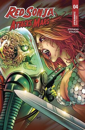 [RED SONJA ATTACKS MARS #4 (OF 4) CVR C GREG LAND POLYBAGGED TRADING CARD VAR]