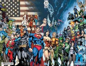 [JUSTICE LEAGUE UNLIMITED #1 CVR E ED BENES WRAPAROUND CARD STOCK VAR]