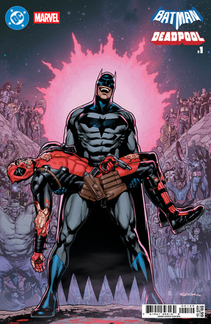 [DC MARVEL BATMAN DEADPOOL #1 (ONE SHOT) CVR R RYAN SOOK CRISIS ON INFINITE EARTHS 7 HOMAGE CARD STOCK VAR]