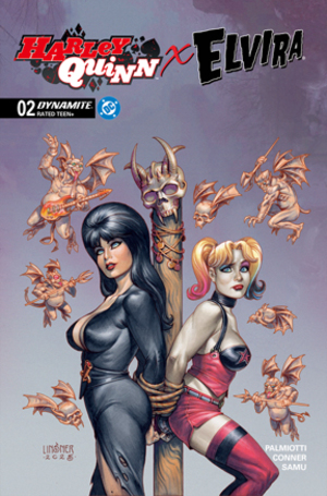 [HARLEY QUINN X ELVIRA #2 CVR C JOSEPH MICHAEL LINSNER VAR]