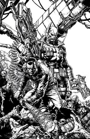 [WALKING DEAD DELUXE #124 CVR E DAVID FINCH YOUNGBLOOD TEAM UP B&W VIRGIN VAR]