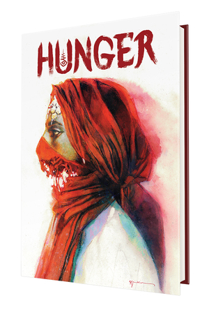[HUNGER HC BILL SIENKIEWICZ PREMIERE ED WITH GOLD FOIL SLIPCASE Solicited Thru Other Distributors]