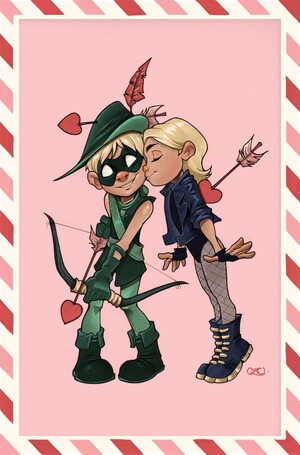 [JUSTICE LEAGUE UNLIMITED #16 CVR F CHRISSIE ZULLO VALENTINES DAY CARD STOCK VAR (DC K.O.)]