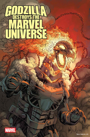 [GODZILLA DESTROYS THE MARVEL UNIVERSE #2 CVR D DAVE WACHTER MARVELIZED GHOST RIDER-ZILLA VARIANT]