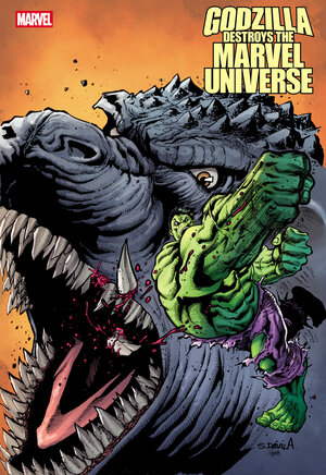 [GODZILLA DESTROYS THE MARVEL UNIVERSE #4 CVR B SERGIO DAVILA FAN FAVORITE VARIANT]