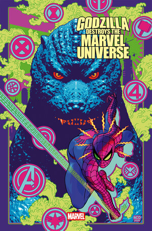 [GODZILLA DESTROYS THE MARVEL UNIVERSE #4 CVR E ACO VARIANT]