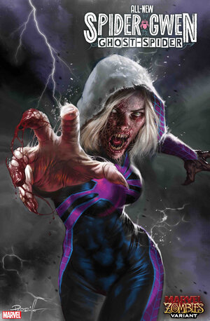 [ALL-NEW SPIDER-GWEN: THE GHOST-SPIDER #3 CVR B LUCIO PARRILLO MARVEL ZOMBIES VARIANT]