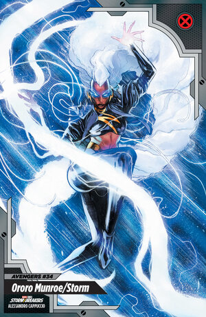 [AVENGERS #34 CVR G ALESSANDRO CAPPUCCIO X-MEN TRADING CARD VARIANT]