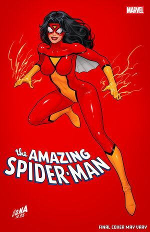 [AMAZING SPIDER-MAN #22 CVR C DAVID NAKAYAMA COLOR BLOCK RED VARIANT]