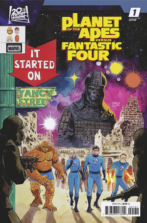[PLANET OF THE APES VS. FANTASTIC FOUR #1 CVR C GERMAN PERALTA HOMAGE VARIANT]
