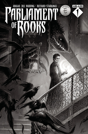 [PARLIAMENT OF ROOKS #1 CVR B ABIGAIL JILL HARDING B&W]