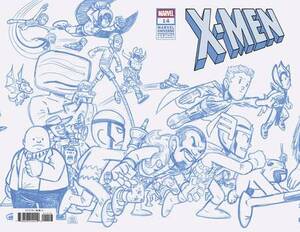 [X-MEN #14 CVR L 50 COPY INCV CONNECT BLUE LINE SKETCH VAR G]